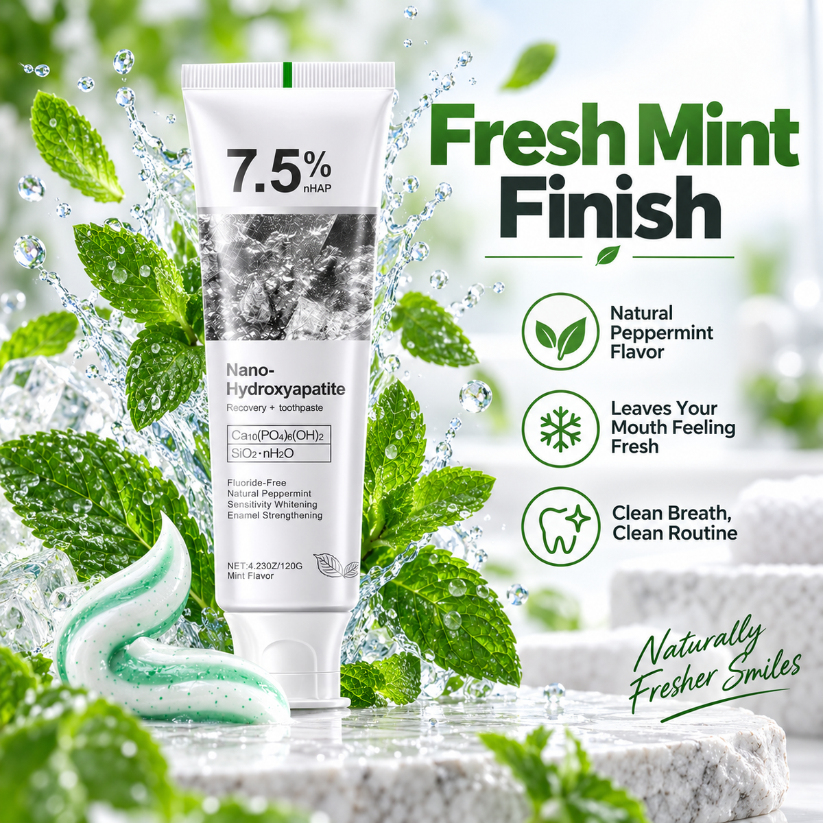 🦷 7.5% nHAP Toothpaste – Fresh Mint & Daily Enamel Care🛒