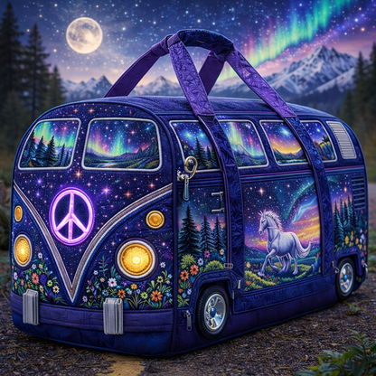 ✨🎒Hippie Van Quilted Duffle Bag