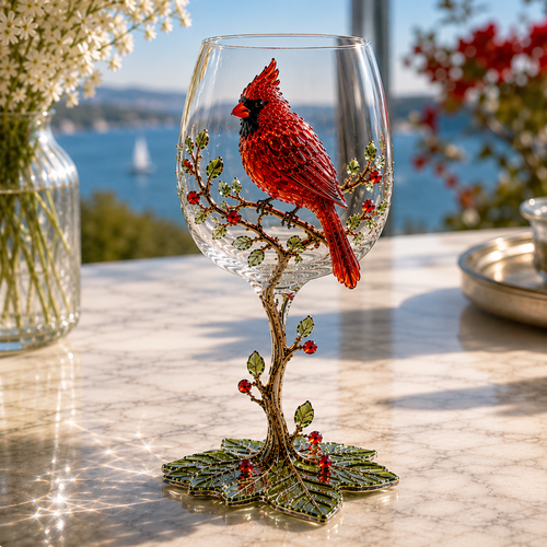 🔥Last Day 50% OFF🎁 3D Bird Wine Glass Collection Gift Box Set✨