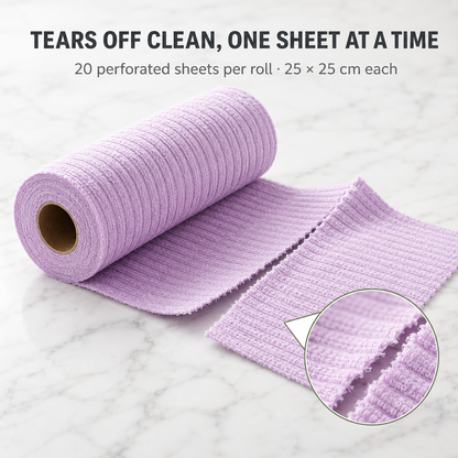 🌿 Reusable Bamboo Kitchen Towels – Tear, Wipe, Wash & Use Again⏳
