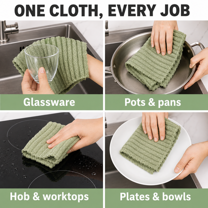 🌿 Reusable Bamboo Kitchen Towels – Tear, Wipe, Wash & Use Again⏳