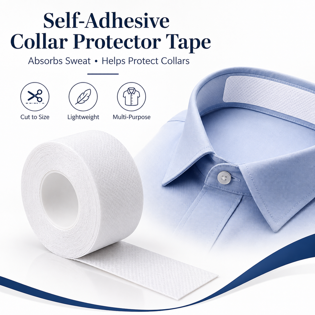 Self-Adhesive Collar Protector Sweat Absorbent Tape