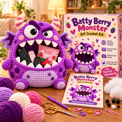🔥 Last Day 49% OFF-Clutter Munchers Hungry Monster DIY Crochet Storage Buddies 👾🧶