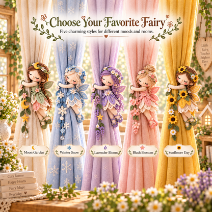 🧚✨ Fairy Hug Crochet Curtain Tiebacks – Whimsical Fairy Window Decor, Handmade Charm & Unique Gift Idea 🎁