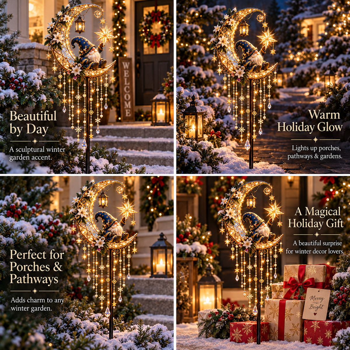 🔥 Last Day 49% OFF 🧙Gnome Moonfall Tassel Stake™ – Solar Lighted Christmas Garden Decor 🎄