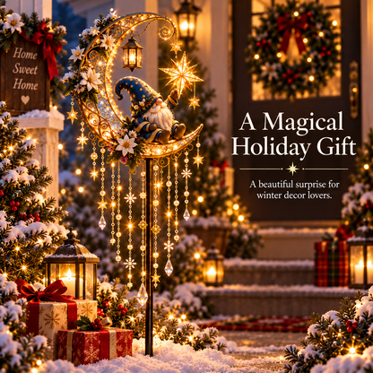 🔥 Last Day 49% OFF 🧙Gnome Moonfall Tassel Stake™ – Solar Lighted Christmas Garden Decor 🎄