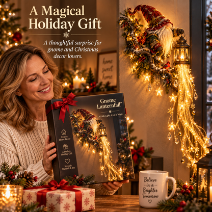 🔥 Last Day 49% OFF🎄 Gnome Lanternfall Wall Light™ – Long Cascading Christmas Wall Decor 🏮