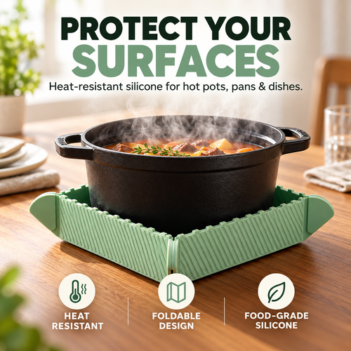 🔥 2-in-1 Magnetic Heat-Resistant Pot Mat & Tray 🛒