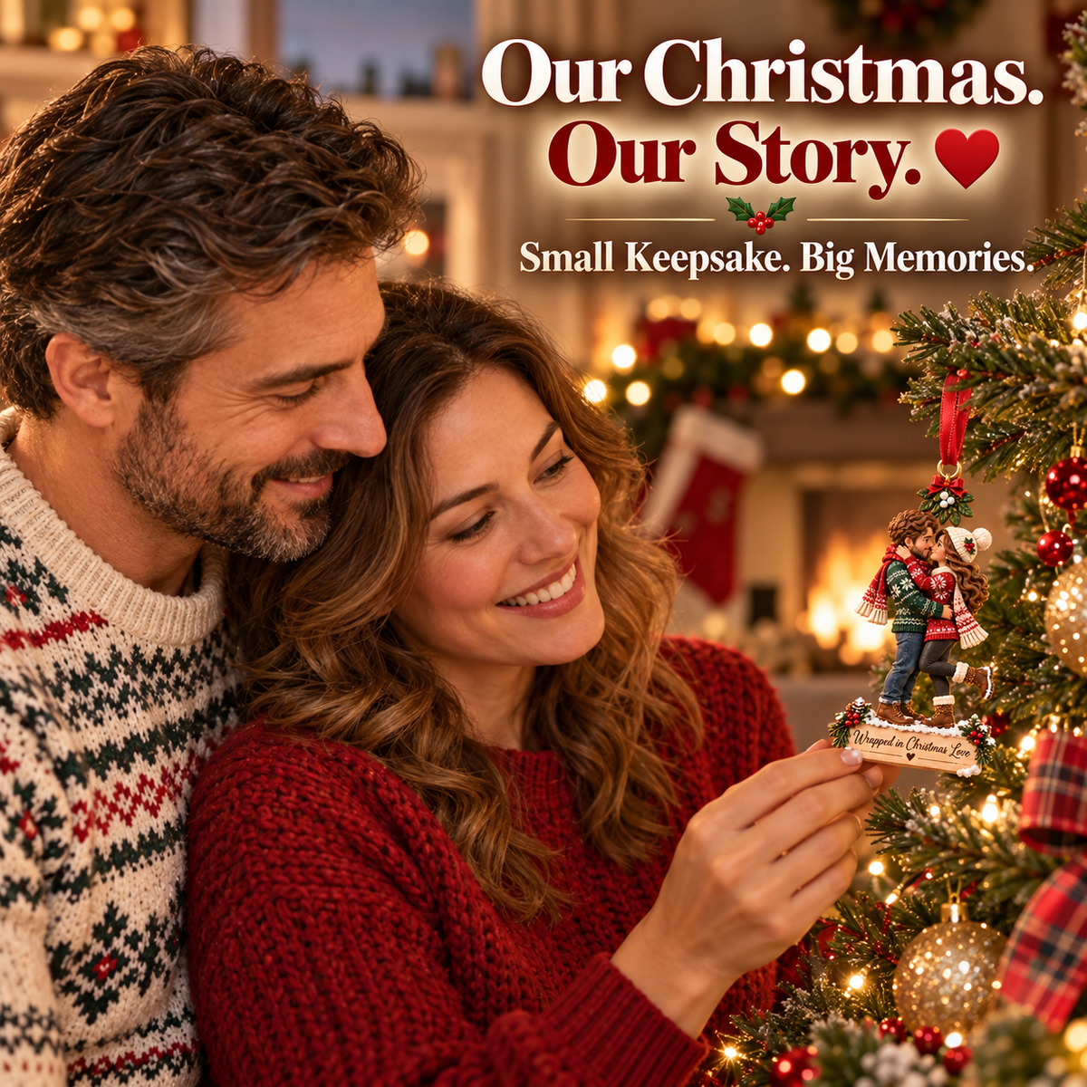 🎄 Christmas Together Couple Keepsake™ – Romantic Holiday Ornament ❤️