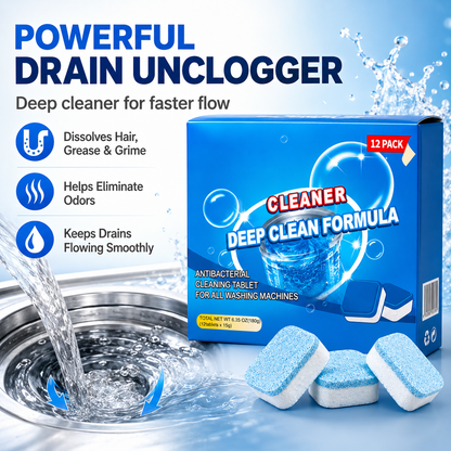 🥳SUMMER HOT SALE🥳💞50K+ SOLD!🔥Drain Cleaning Tablets for Sinks, Showers & Washing Machines