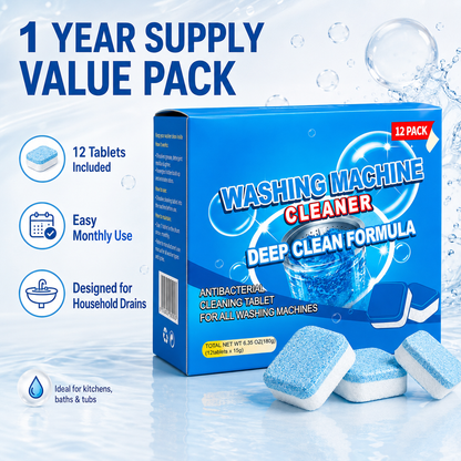 🥳SUMMER HOT SALE🥳💞50K+ SOLD!🔥Drain Cleaning Tablets for Sinks, Showers & Washing Machines