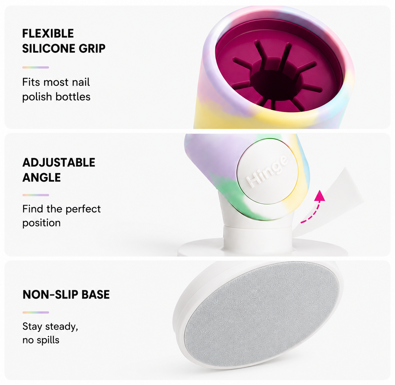 💅💕Untippable Nail Polish Holder – No More Spills, Easy At-Home Manicures✨