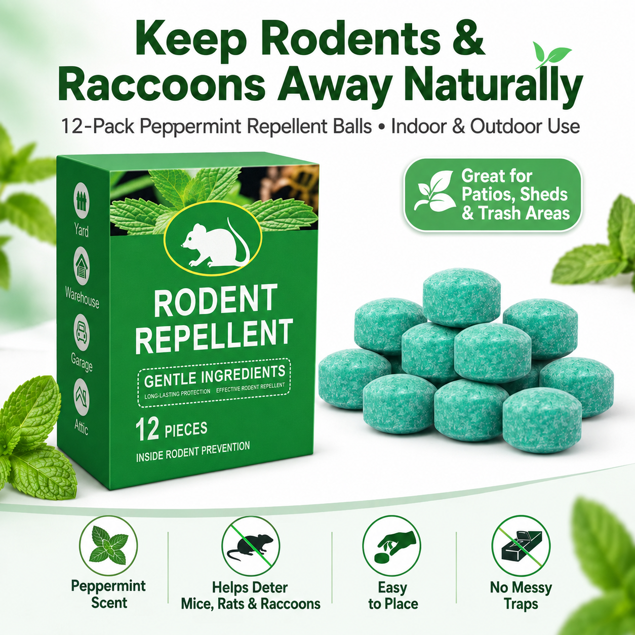 🔥50% OFF Today!🔥Popular & Trusted Peppermint Oil Repellent!Fast-acting🔥
