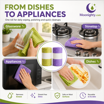 🗞️Multipurpose Reusable Tear-Off Cleaning Cloth Roll