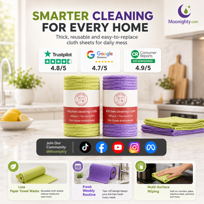 🗞️Multipurpose Reusable Tear-Off Cleaning Cloth Roll