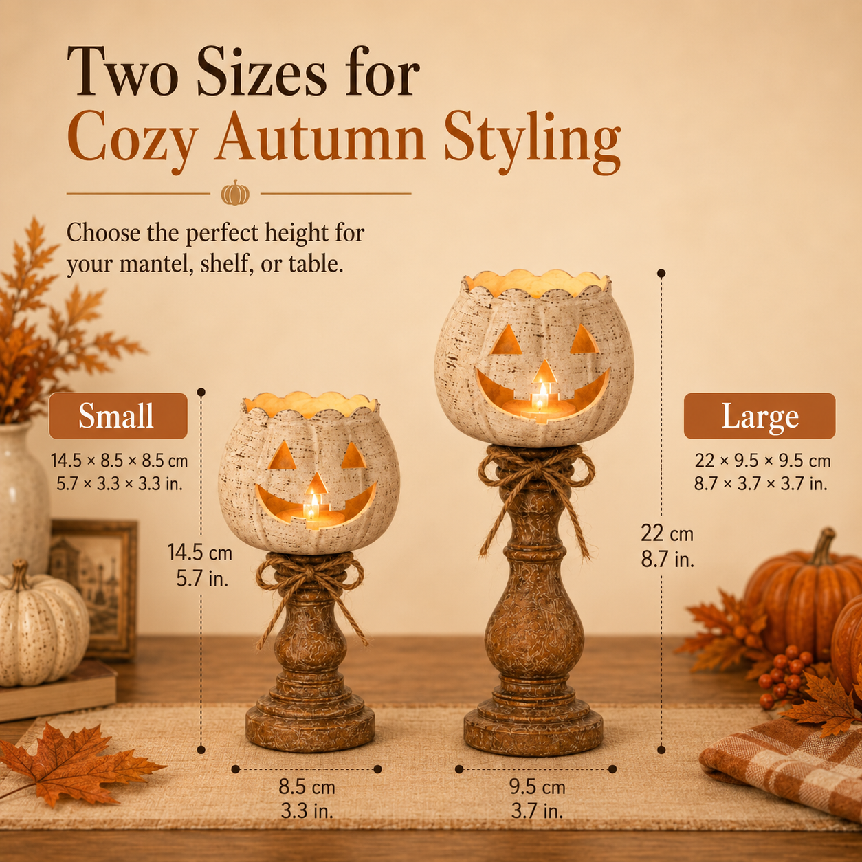 🎁Last Day 50% OFF🔥Rustic White Pumpkin Tealight Candle Holder✨