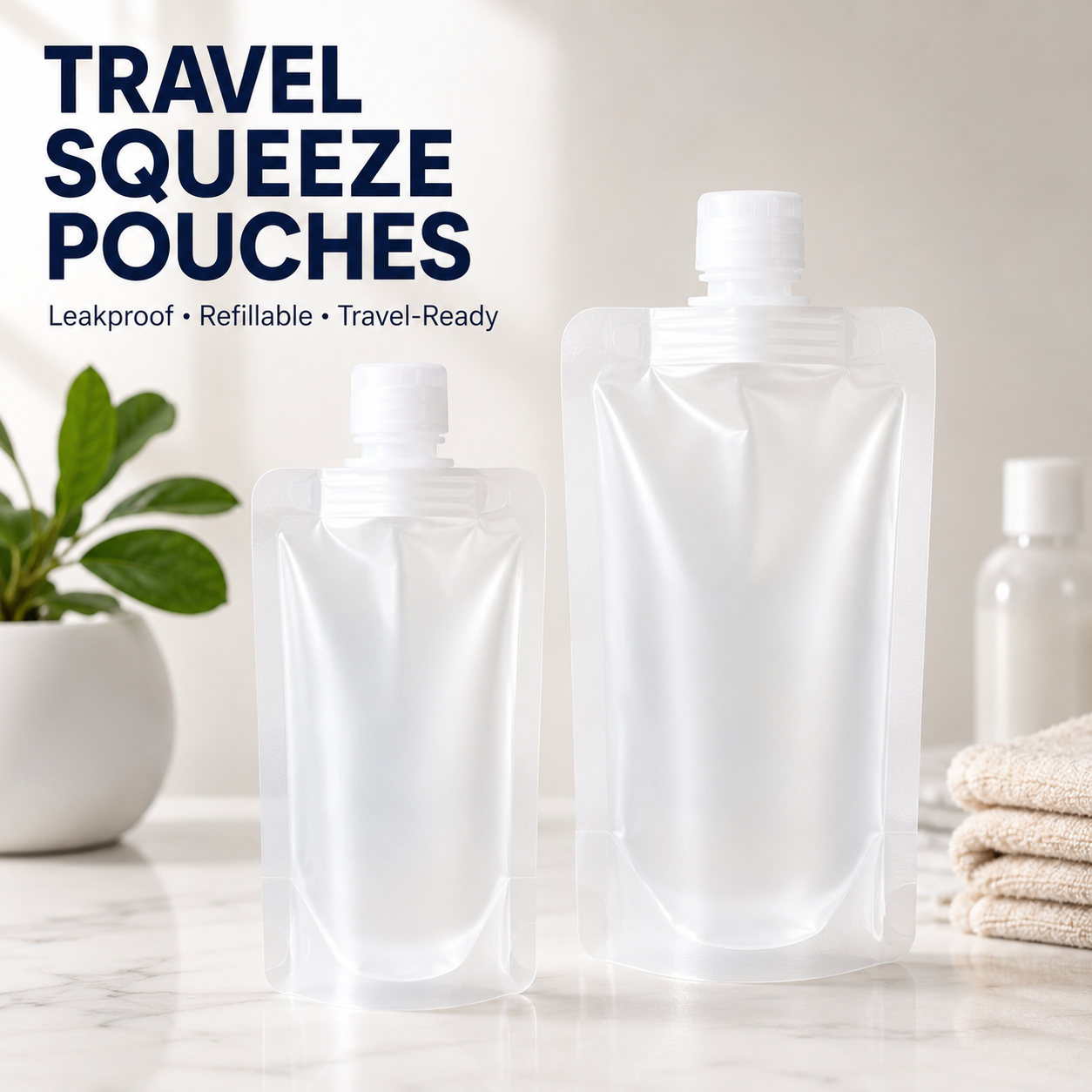✈️ Travel Sale-Leak Proof Toiletry Sample Bags