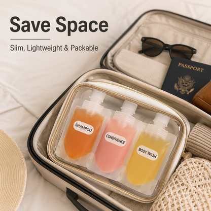 ✈️ Travel Sale-Leak Proof Toiletry Sample Bags