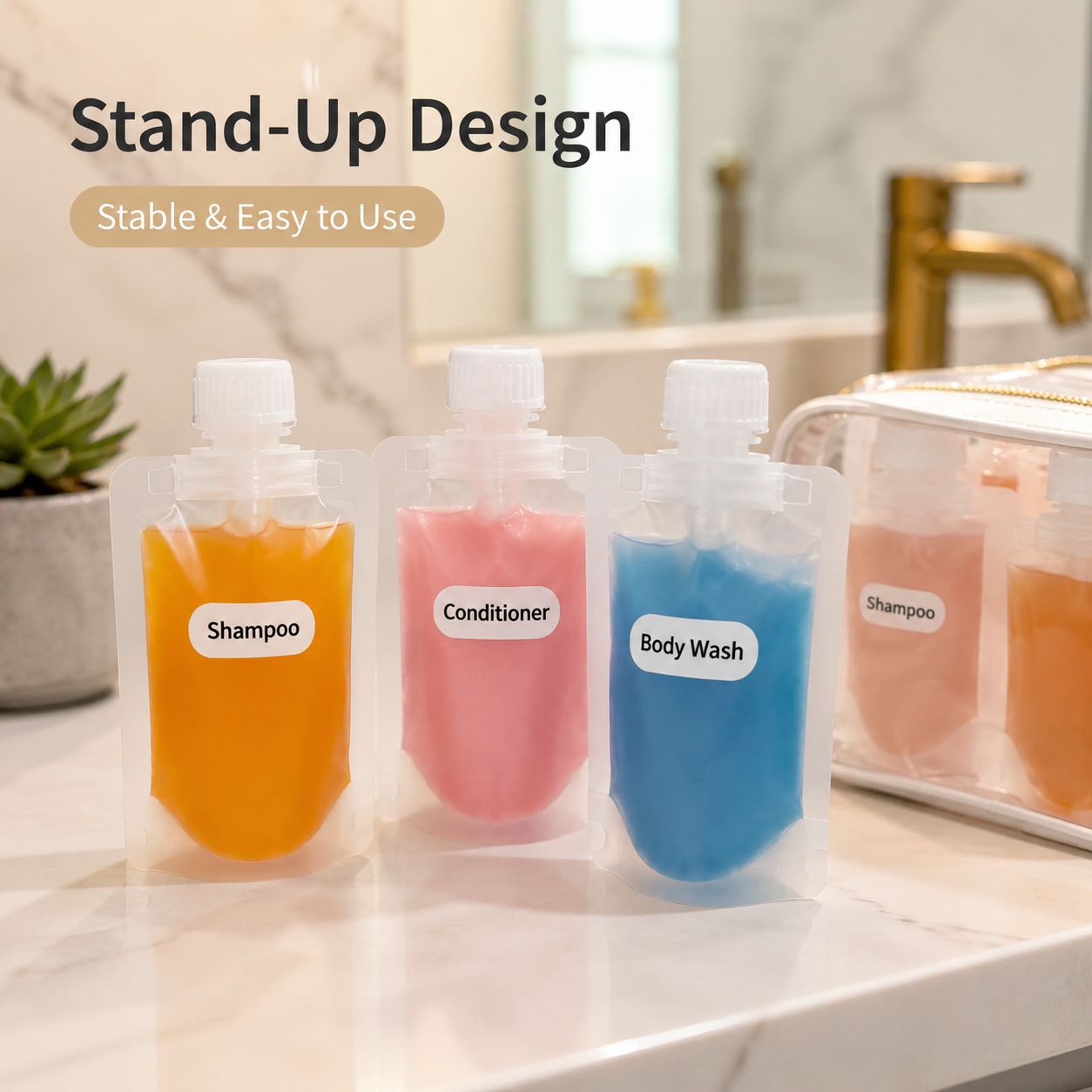 ✈️ Travel Sale-Leak Proof Toiletry Sample Bags