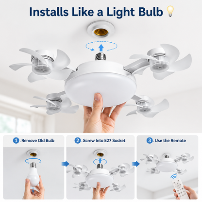 🔥 2026 New E27 Socket Ceiling Fan Light