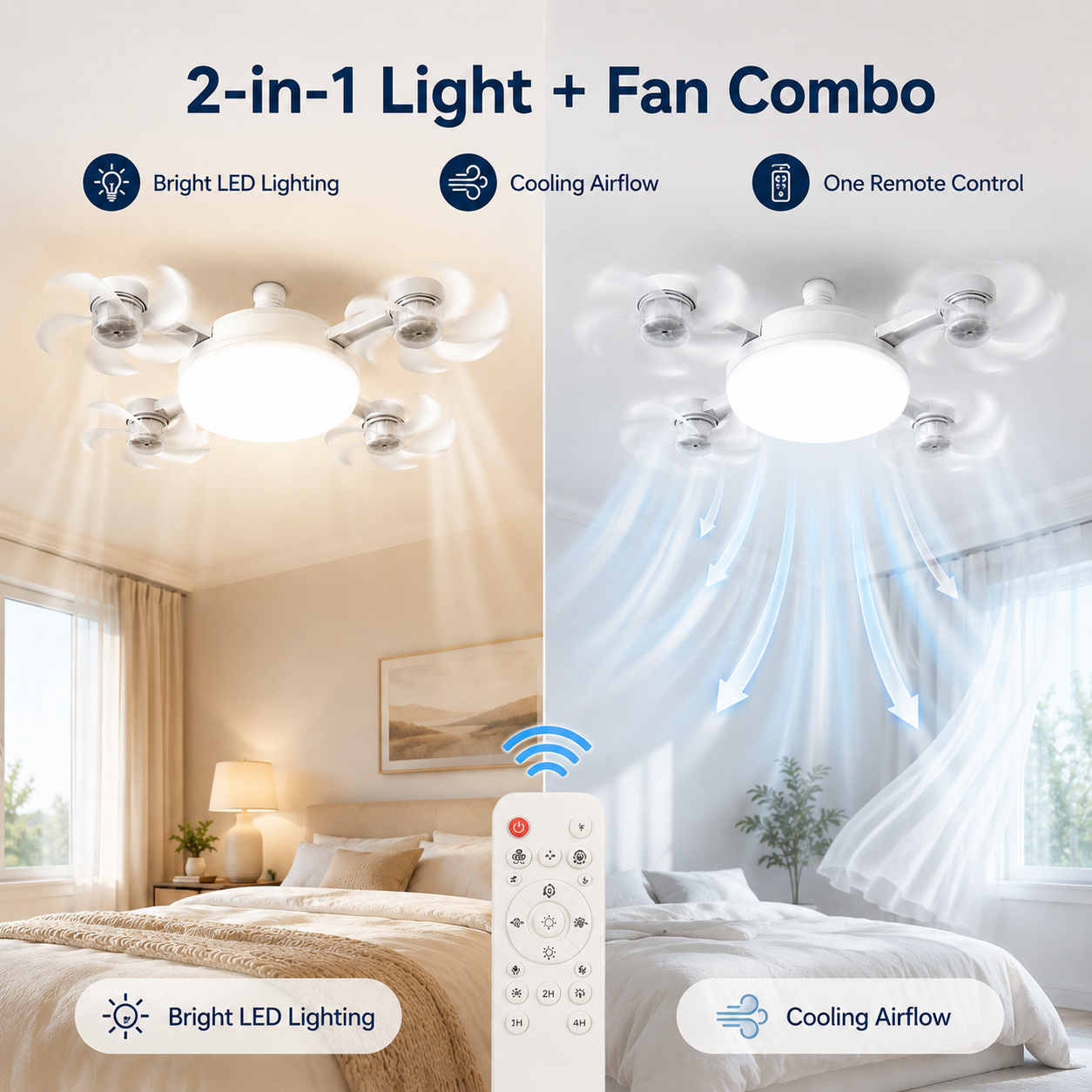 🔥 2026 New E27 Socket Ceiling Fan Light