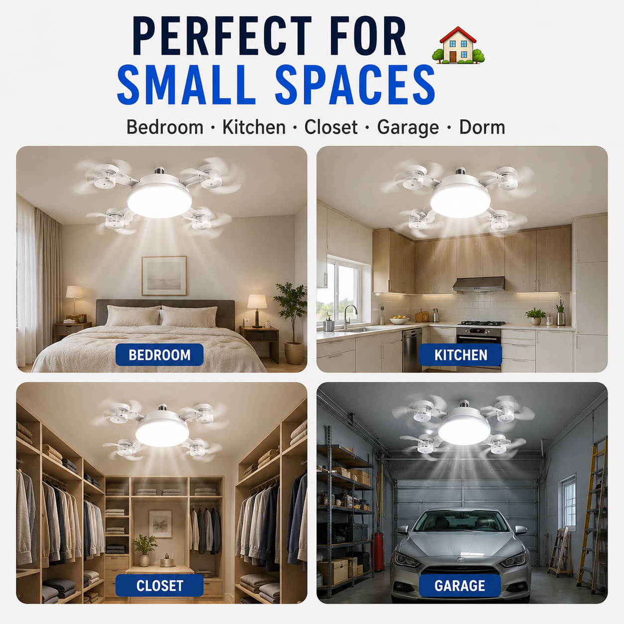 🔥 2026 New E27 Socket Ceiling Fan Light