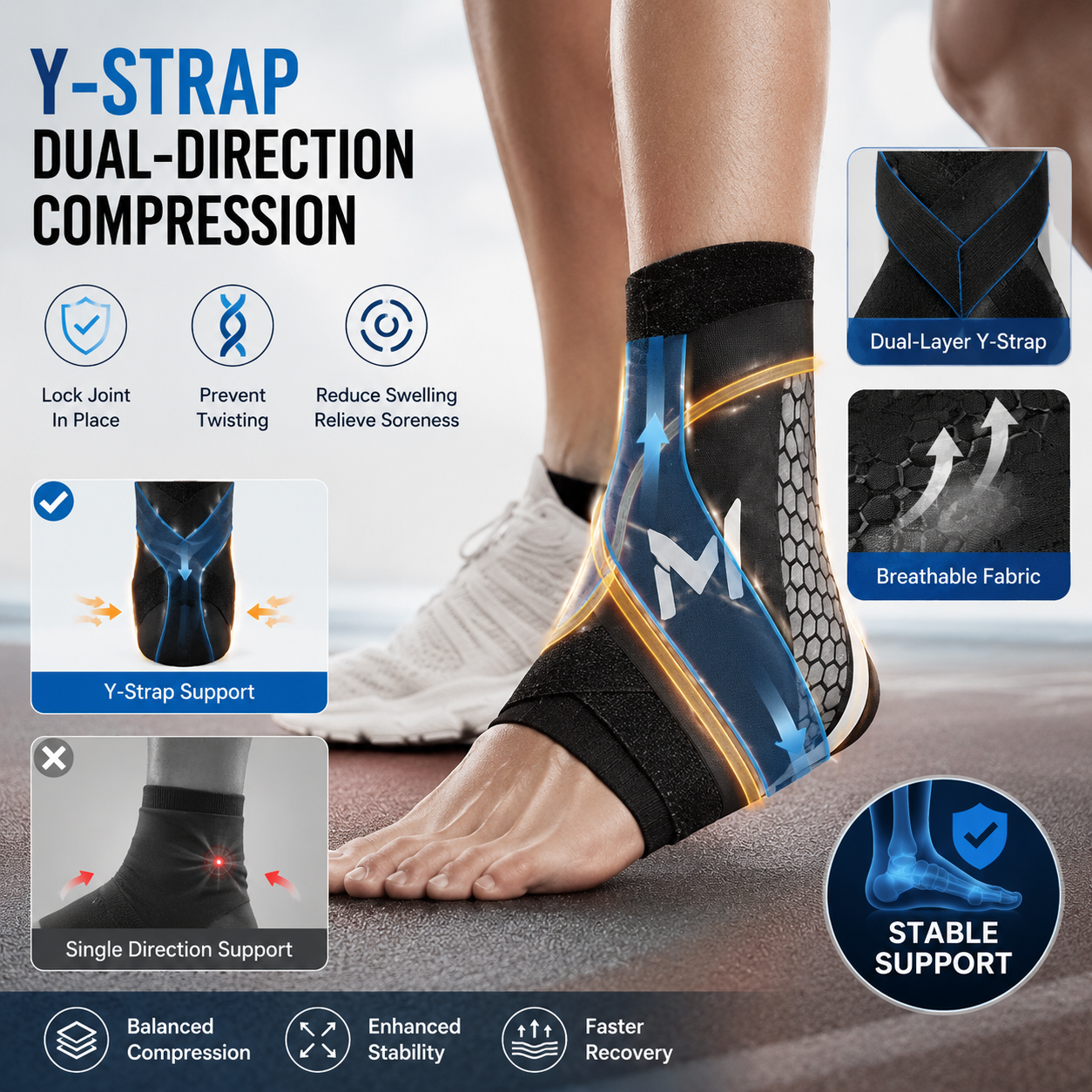🔥Summer Limited-Time 50% OFF 🎁-Ultra Thin Breathable Ankle Support Brace