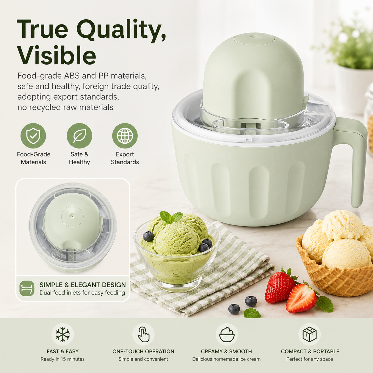 🍨Small Home Mini Ice Cream Maker