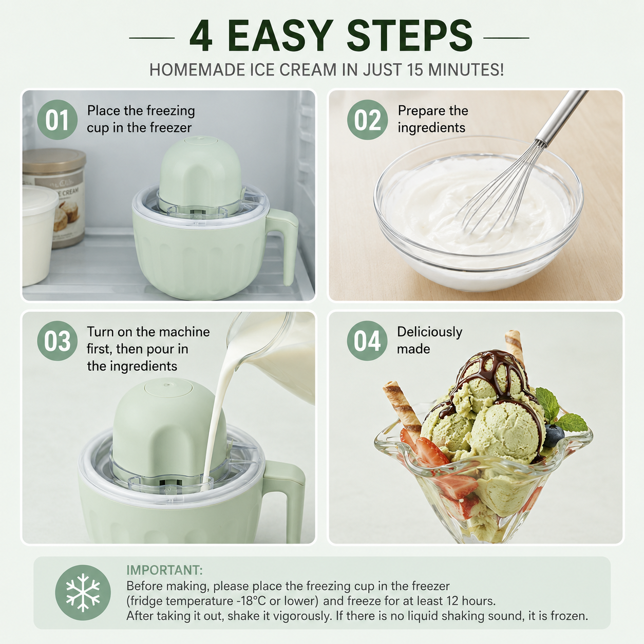 🍨Small Home Mini Ice Cream Maker