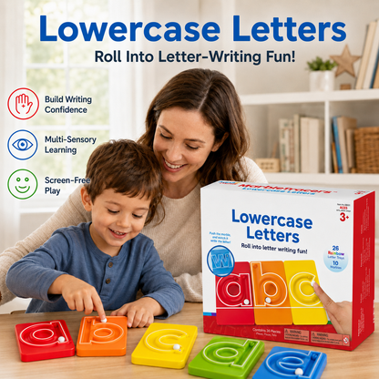 🔤Marble Tracers - Lowercase Letters🌀Roll Into Letter-Writing Fun!🎁Activity Guide Include FREE Letter Formation Poem