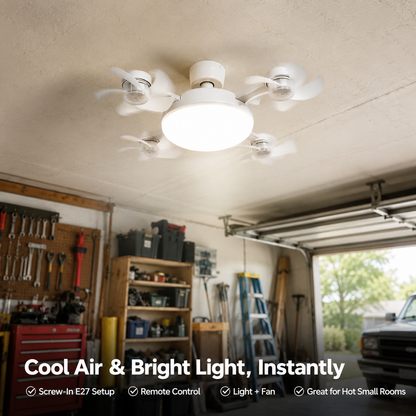 🔥 2026 New E27 Socket Ceiling Fan Light