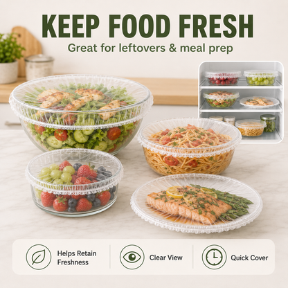 🍽️Summer Limited-Time 50% OFF 🍽️100PCS Disposable Stretch Food Covers for Bowls & Plates