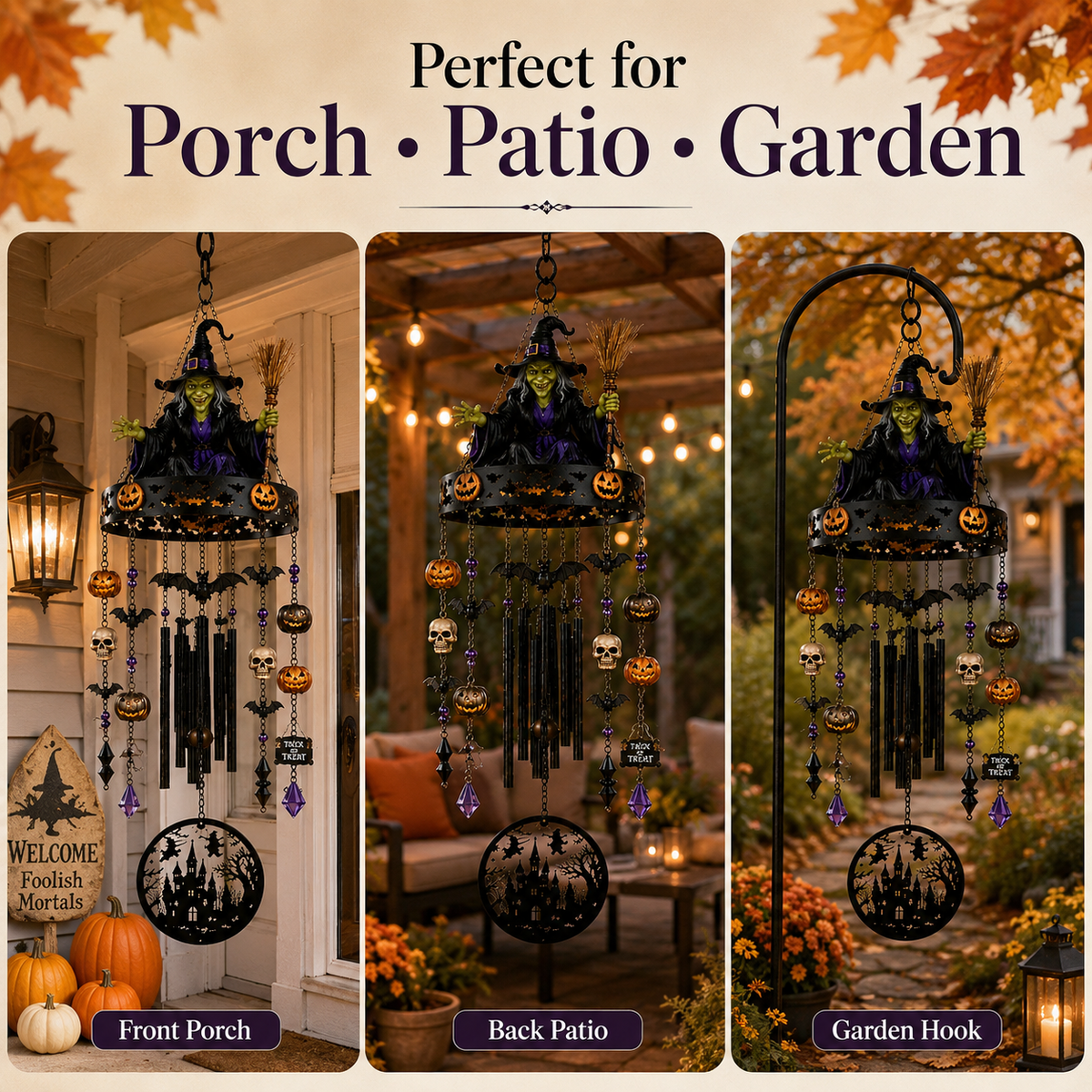 🔥 Halloween Early Bird — Enchanted Witch Outdoor Wind Chime
