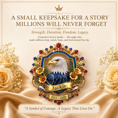 🦅Jackie Memorial Bald Eagle Brooch – 2012–2026 Commemorative