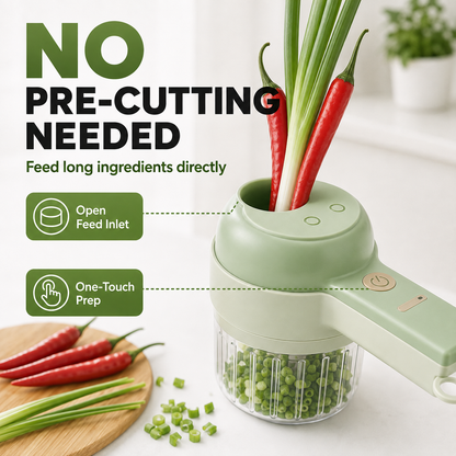 4-in-1 Cordless Prep Chopper — Chop, Slice & Prep Faster