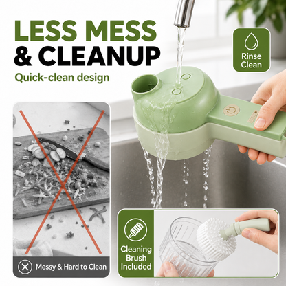 4-in-1 Cordless Prep Chopper — Chop, Slice & Prep Faster
