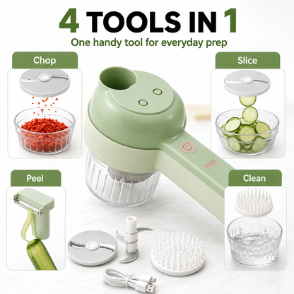4-in-1 Cordless Prep Chopper — Chop, Slice & Prep Faster