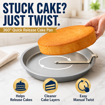 🍰 Easy-Release 8" Round Cake Pan — No More Stuck Cakes