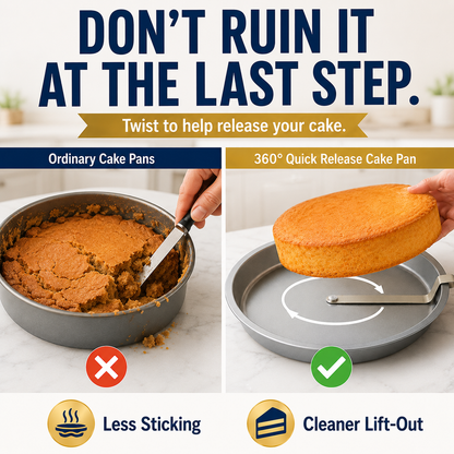 🍰 Easy-Release 8" Round Cake Pan — No More Stuck Cakes