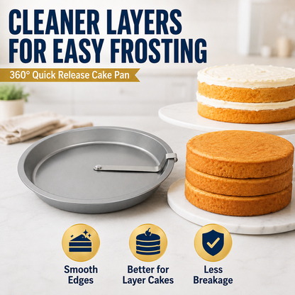 🍰 Easy-Release 8" Round Cake Pan — No More Stuck Cakes