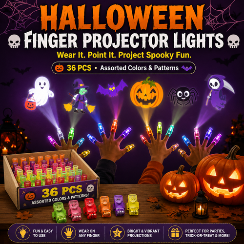 🎃36PCS  Halloween Finger Projector Lights 🎃– Mini Pattern Projector