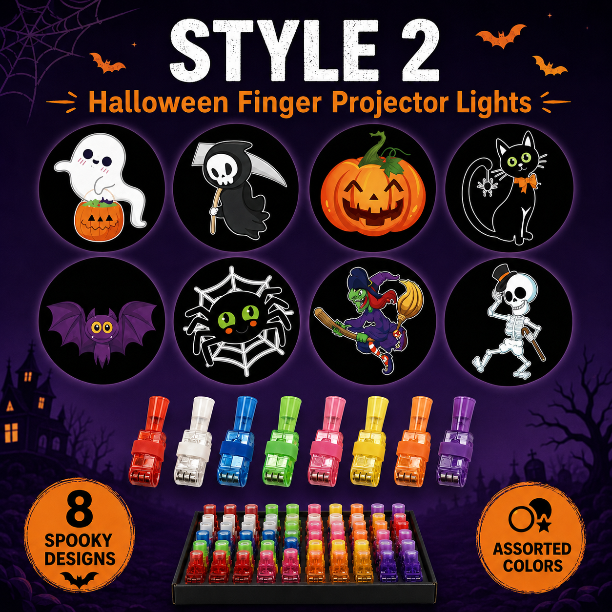 🎃36PCS  Halloween Finger Projector Lights 🎃– Mini Pattern Projector