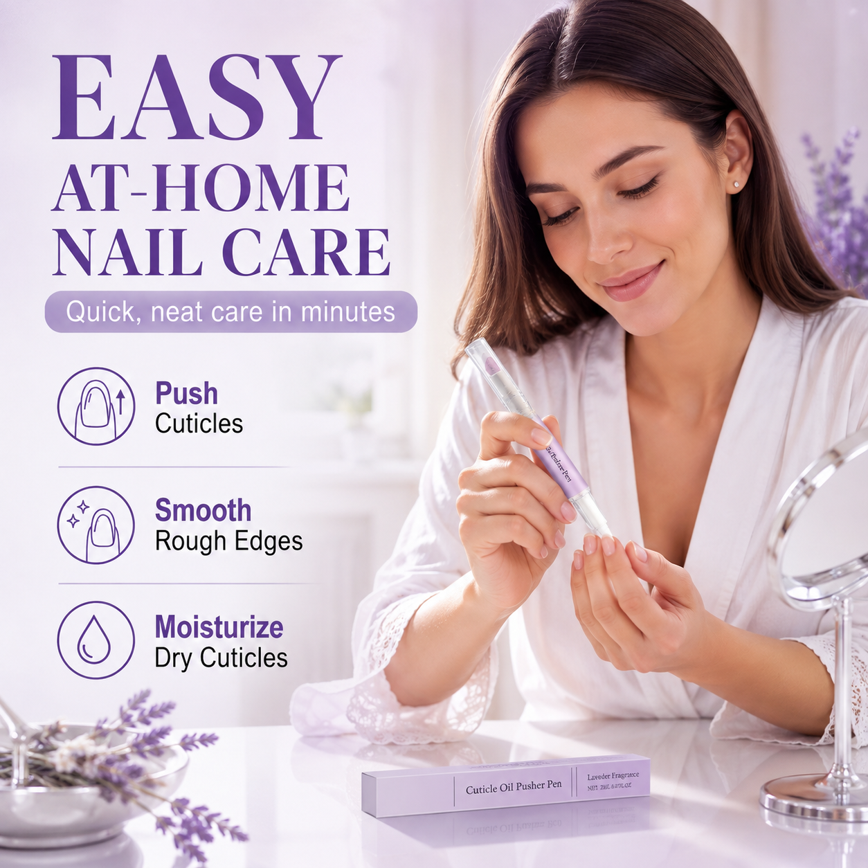 💅3-in-1 Cuticle Oil Pusher Pen – Smooth & Nourish Dry Cuticles