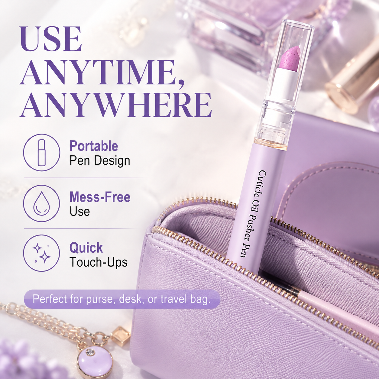 💅3-in-1 Cuticle Oil Pusher Pen – Smooth & Nourish Dry Cuticles