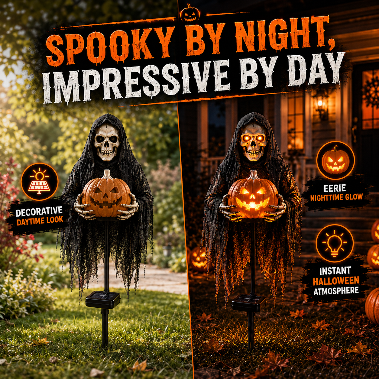 💀 Soul Collector™ Pumpkin Edition Animated Halloween Yard Decoration