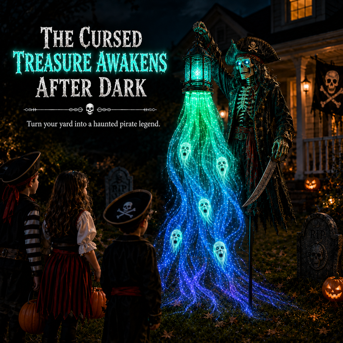 🔥Today 50% OFF🎁💀Halloween Soul Harvester Animated Garden Light
