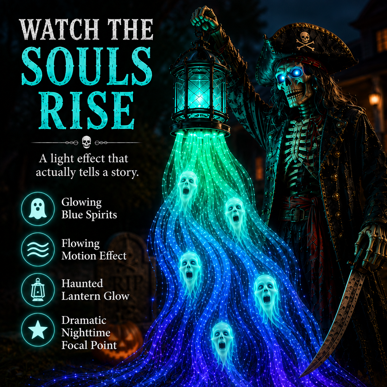 🔥 Today Only: 49% OFF 💀Animated Halloween Soul Harvester Garden Light Collection