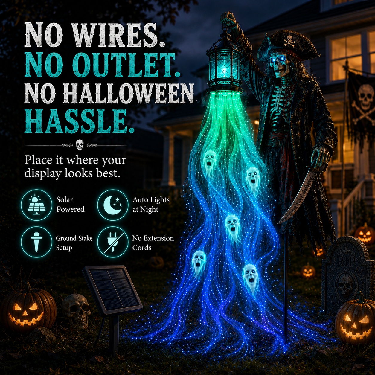 🔥 Today Only: 49% OFF 💀Animated Halloween Soul Harvester Garden Light Collection