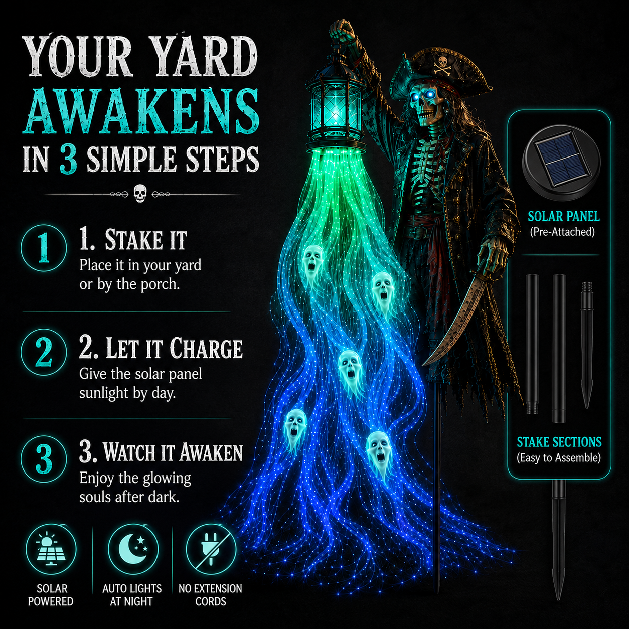 🔥 Today Only: 49% OFF 💀Animated Halloween Soul Harvester Garden Light Collection