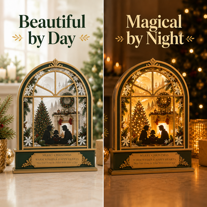 🎄 Christmas Memory Window– Warm Family Holiday Night Light & Tabletop Keepsake ✨